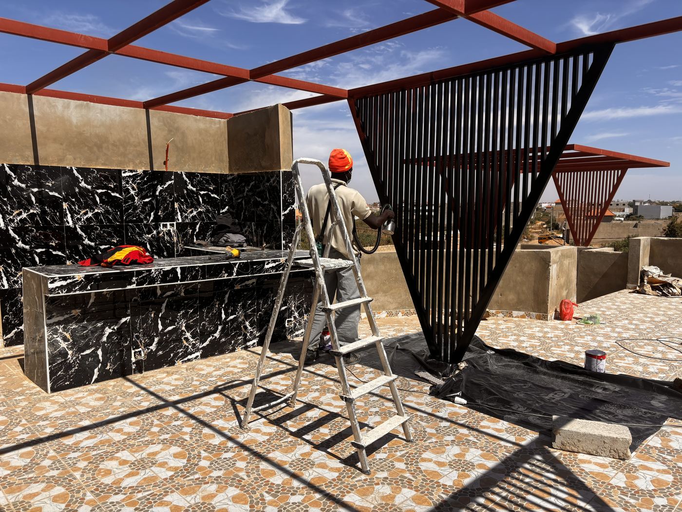 Teranga Art Village, construction progress on site